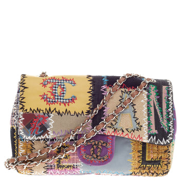 Chanel Classic Flap Multicolor Patchwork Jumbo