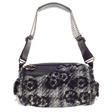 Chanel Camera Bag Camellia Tweed and Leather Small