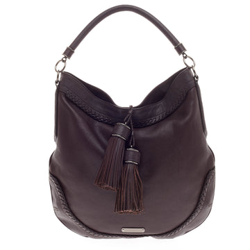 Burberry Tassel Hobo Leather Large