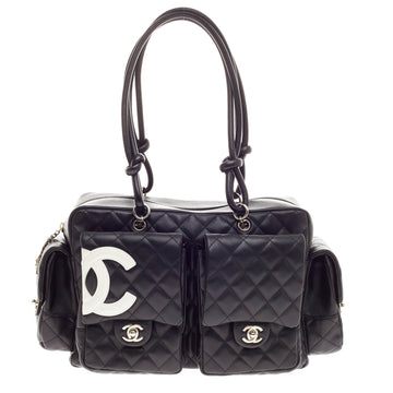 Chanel Cambon Multipocket Reporter Quilted Lambskin Large