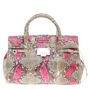 Jimmy Choo Rosalie Convertible Satchel Snakeskin Medium