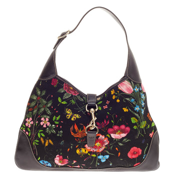 Gucci Jackie O Flora Canvas Medium