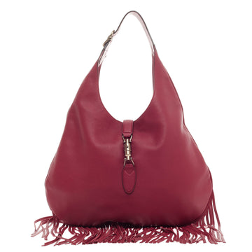 Gucci Nouveau Fringe Jackie Hobo Leather -