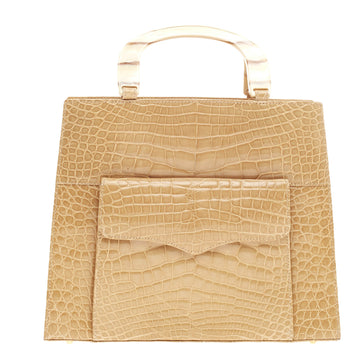 Lana Marks Convertible Pocket Front Open Tote Crocodile
