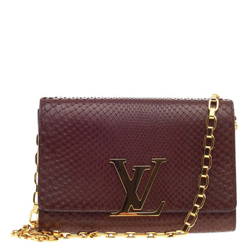 Louis Vuitton Chain Louise Clutch Python GM