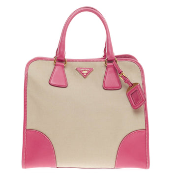 Prada Tote Canvas and Saffiano Leather -