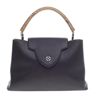 Louis Vuitton Capucines Leather and Python MM