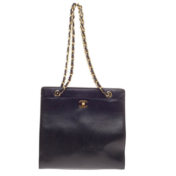 Chanel Vintage Zipped Chain Tote Caviar Medium