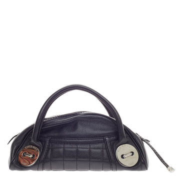 Chanel Button Dome Satchel Caviar Small