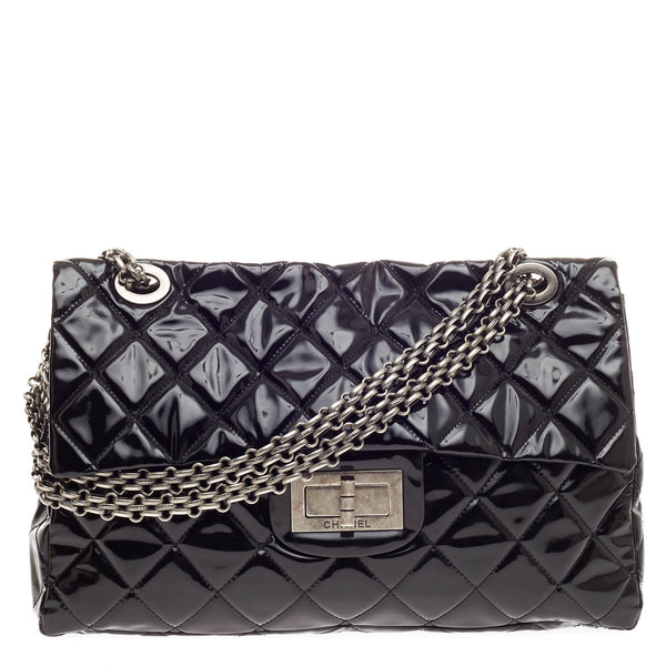 Buy Chanel Reissue 2.55 Handbag PVC Super Maxi Black 376901