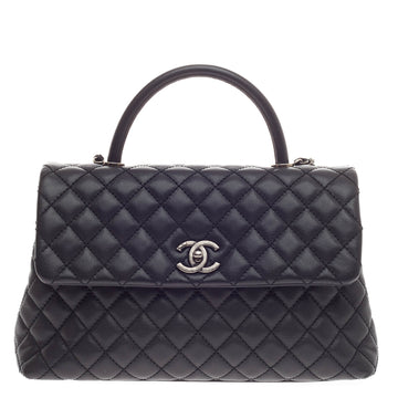 Chanel Coco Top Handle Bag Quilted Caviar Medium
