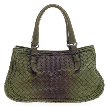 Bottega Veneta Belted Double Stitch Satchel Ombre Intrecciato Nappa Small