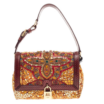 Dolce & Gabbana Miss Dolce Shoulder Bag Embellished Brocade