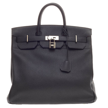 Hermes Birkin HAC Black Fjord with Palladium Hardware 40