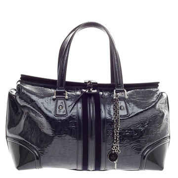 Gucci Treasure Boston Horsebit Embossed Patent Large