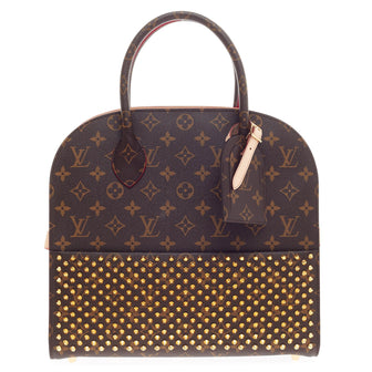 Louis Vuitton Limited Edition Christian Louboutin Shopping Bag Calf Hair and Monogram Canvas