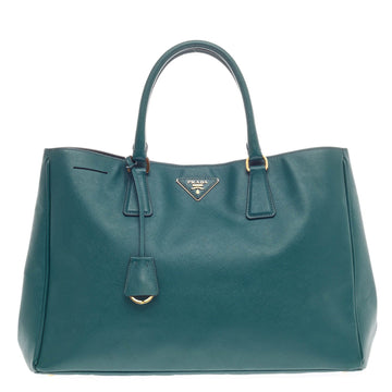 Prada Lux Convertible Open Tote Saffiano Leather Medium