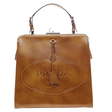 Prada Frame Handle Bag Spazzolato Leather Small
