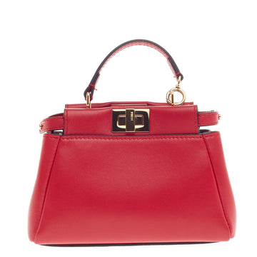 Fendi Peekaboo Leather Micro
