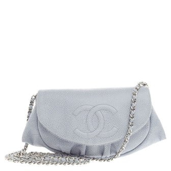 Chanel Half Moon Wallet on Chain Caviar