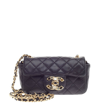 Chanel Precious Jewel Flap Quilted Lambskin Extra Mini