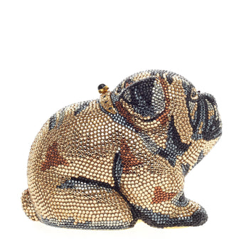 Judith Leiber Dog Minaudiere Crystal Small