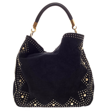 Saint Laurent Roady Hobo Studded Suede Medium