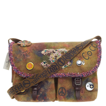 Chanel On The Pavement Graffiti Messenger Canvas Large