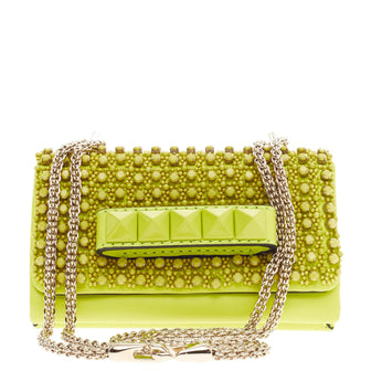 Valentino Va Va Voom Clutch Beaded Leather Small