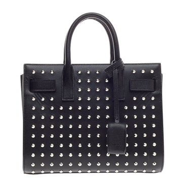 Saint Laurent Sac De Jour Studded Leather Nano