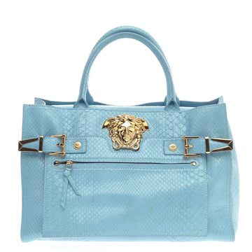 Versace Palazzo Tote Laminated Python -