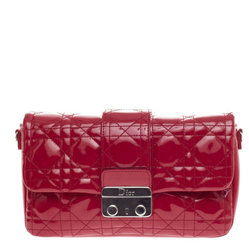 Christian Dior New Lock Pouch Cannage Quilt Patent -