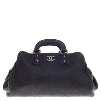 Chanel Outdoor Ligne Doctor Bag Quilted Caviar Large