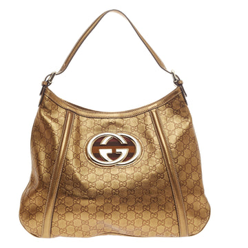 Gucci Britt Hobo Guccissima Leather Medium