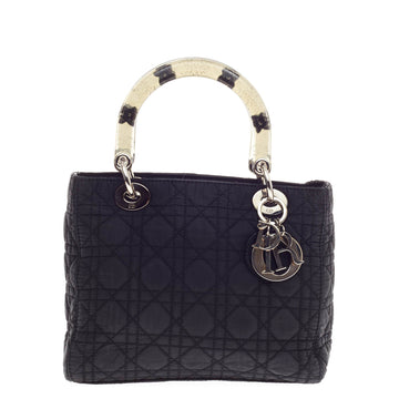 Christian Dior Lady Dior Cannage Quilt Nylon Medium