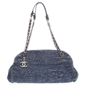 Chanel Just Mademoiselle Camellia Denim Medium