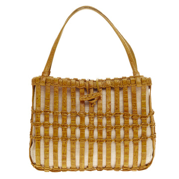 Nancy Gonzalez Toggle Shoulder Bag Woven Crocodile Medium