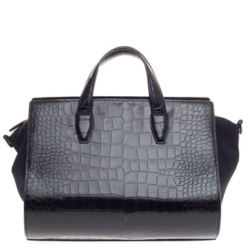 Alexander Wang Pelican Satchel Crocodile Embossed Leather