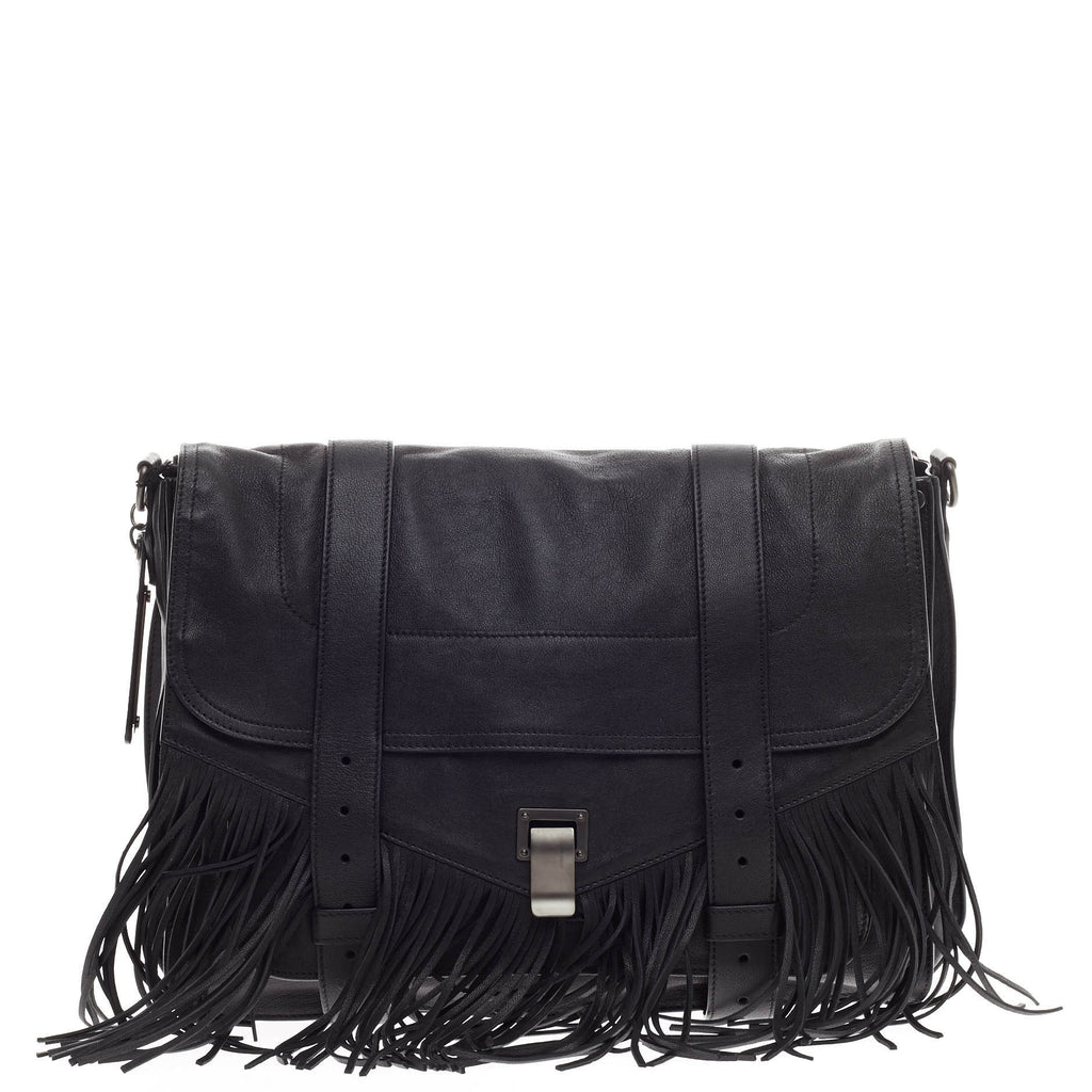 Buy Proenza Schouler PS1 Fringe Runner Handbag Leather Large 416301