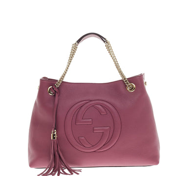 Gucci Soho Shoulder Bag Chain Strap Leather Medium