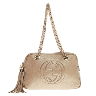 Gucci Soho Chain Zipped Shoulder Bag Leather Small 