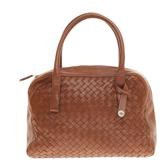 Bottega Veneta Zip Boston Intrecciato Nappa Small