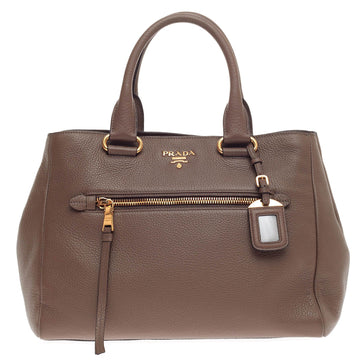 Prada Front Pocket Convertible Tote Vitello Daino Medium