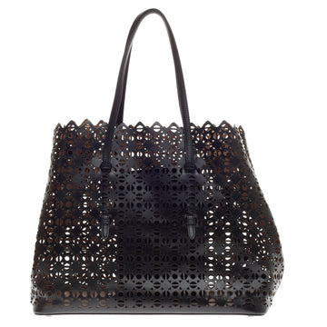 Alaia Open Tote Laser Cut Leather Large