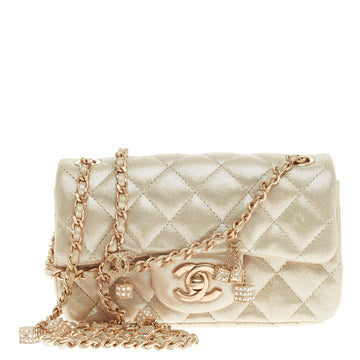 Chanel Crystal Dice Flap Quilted Iridescent Calfskin Extra Mini