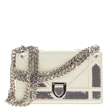Christian Dior Diorama Flap Bag Sequin Embellished Lambskin Mini