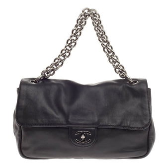 Soft and Chain Flap Bag Lambskin Medium