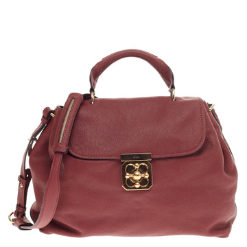 Chloe Elsie Convertible Satchel Leather Medium