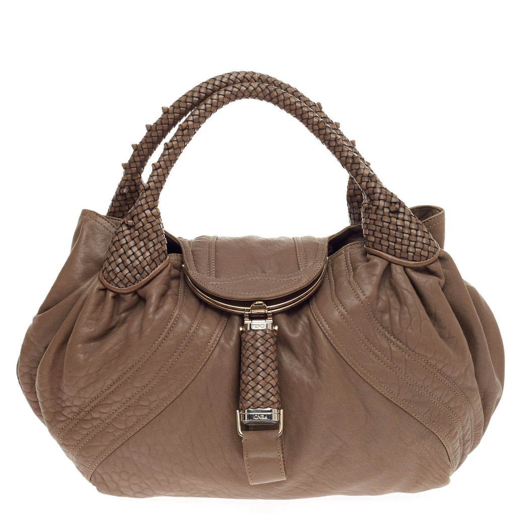 Fendi Neutrals Leather Spy Bag