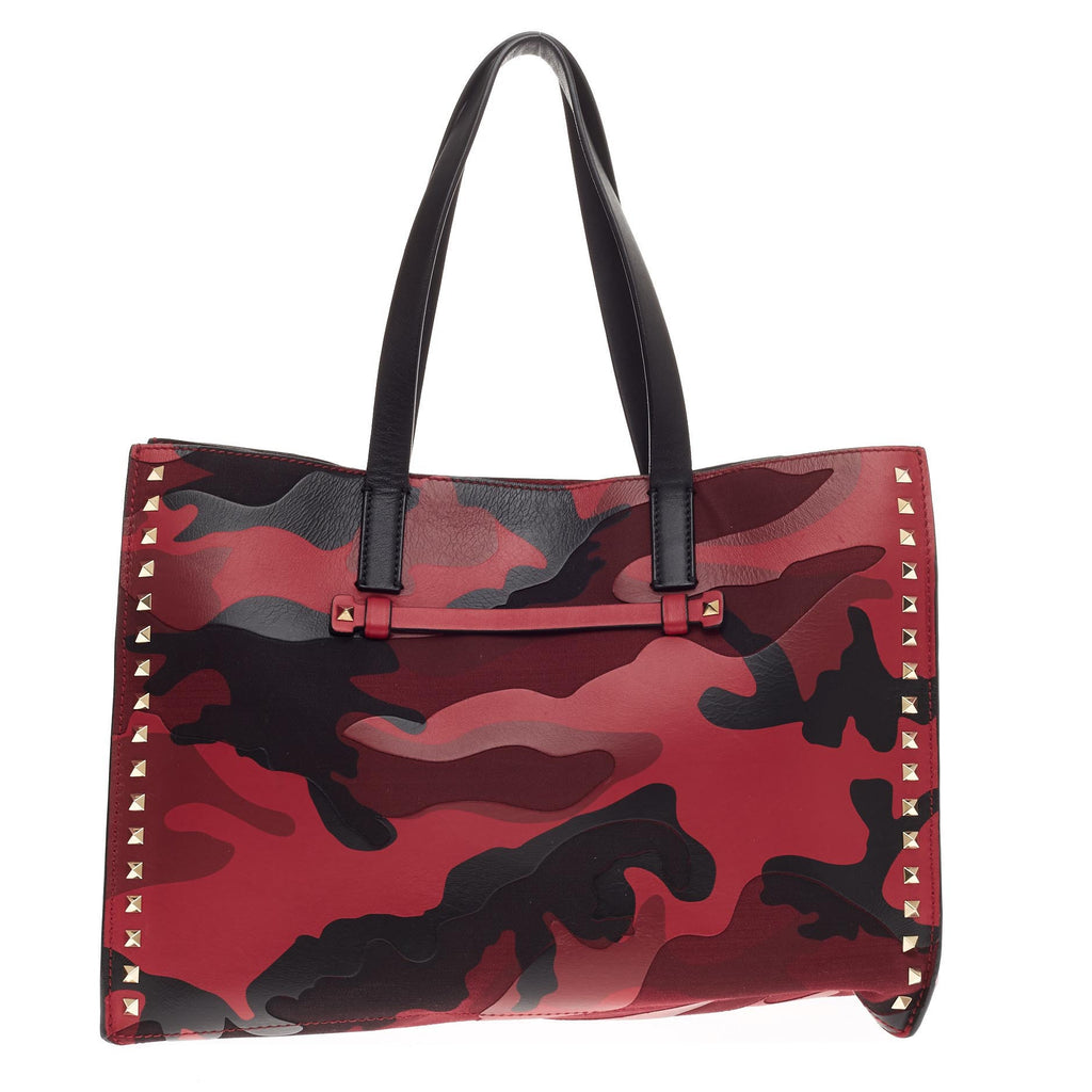 Valentino Garavani Rockstud Open Tote Camo Leather and 453801